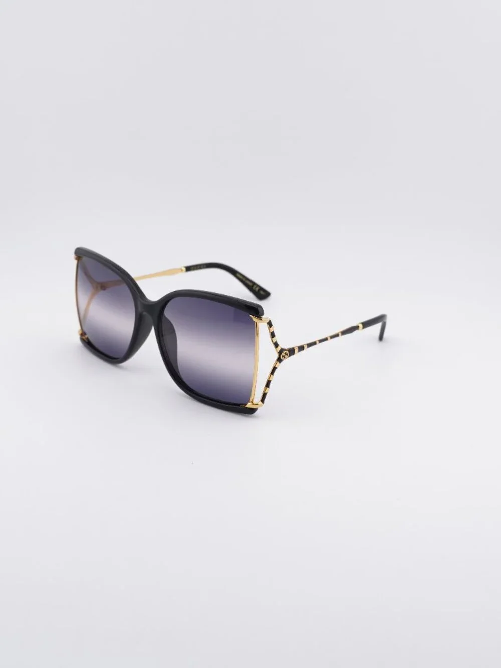 Gucci GG0592SK 001 Sunglasses Black Butterfly Frame, Grey Lenses